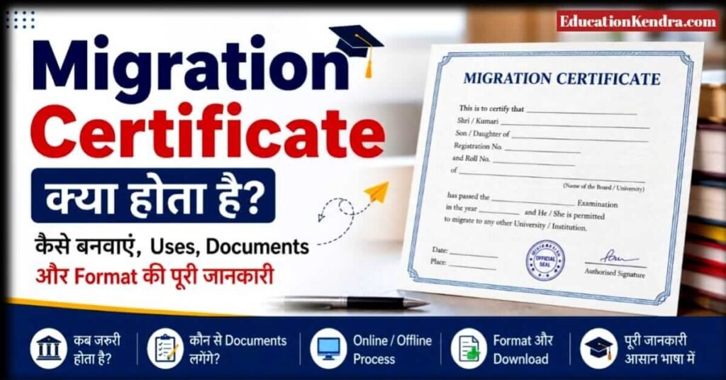 Migration Certificate Kya Hota Hai? | माइग्रेशन सर्टिफिकेट क्या होता है?