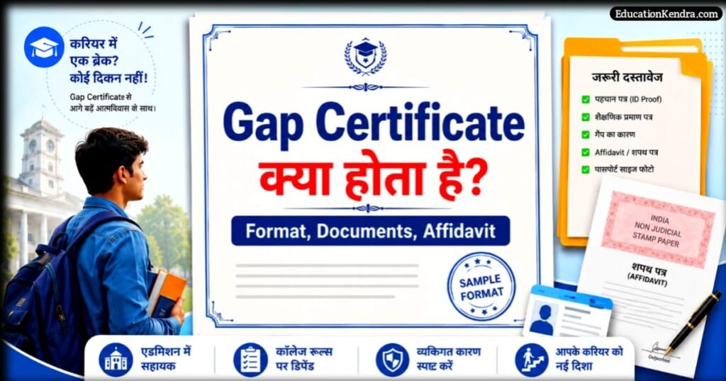 Gap Certificate Kya Hota Hai? Documents, Format, Affidavit और Uses