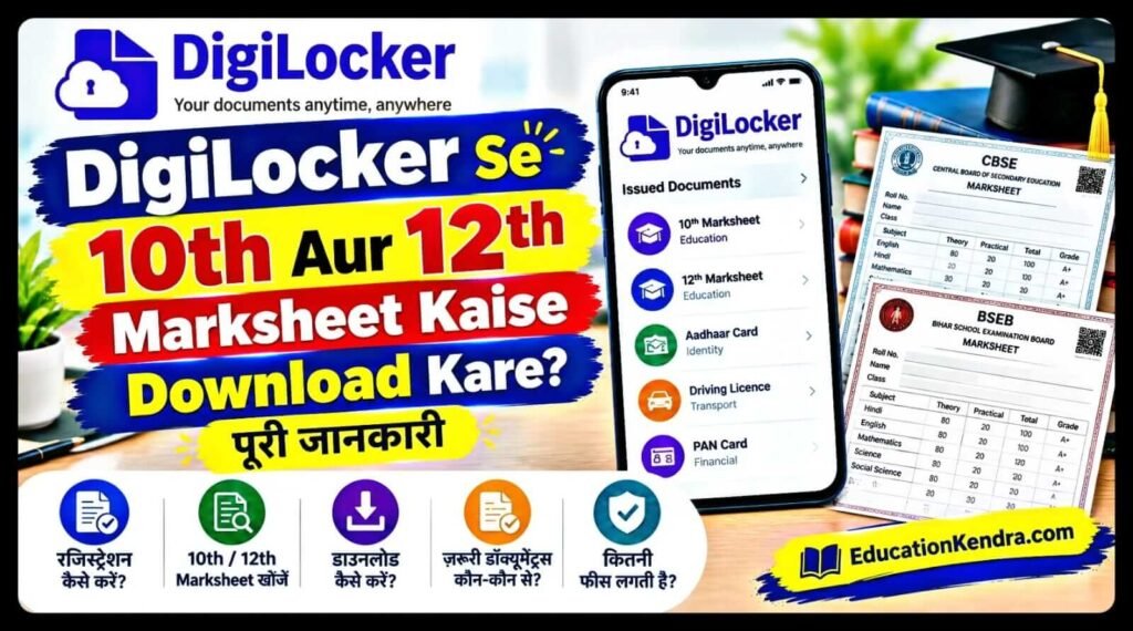 DigiLocker Se 10th Aur 12th Marksheet Kaise Download Kare